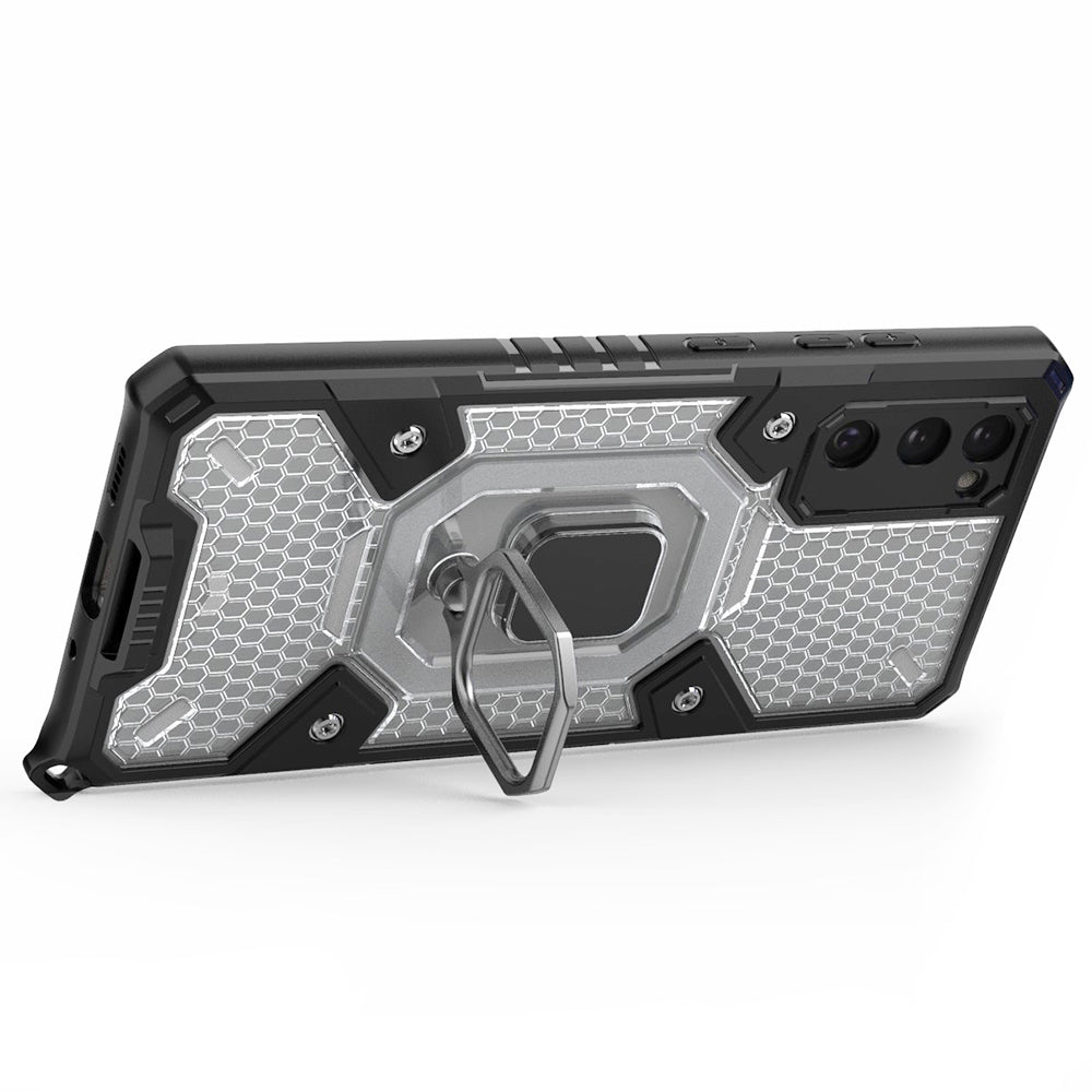 Tough Heavy PC+TPU Hybrid Kickstand Protective Phone Case with Holder Grip Magnetic Metal for Samsung Galaxy S20 FE 2022/S20 FE 4G/S20 FE 5G/S20 Lite - White Tough Heavy PC+TPU Hybrid Kickstand Protective Phone Case with Holder Grip Magnetic Metal for Samsung Galaxy S20 FE 2022/S20 FE 4G/S20 FE 5G/S20 Lite - White